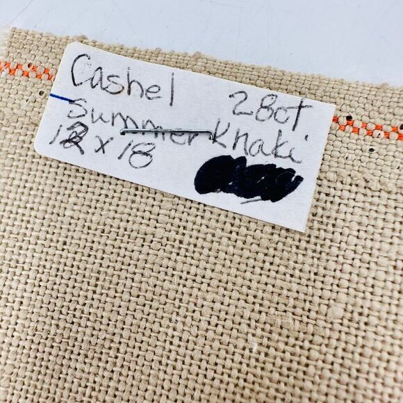 Zweigart 28 Ct Cashel Linen 18 X 12 Needlework Cross Stitch Fabric SUMMER KHAKI - Picture 2 of 5